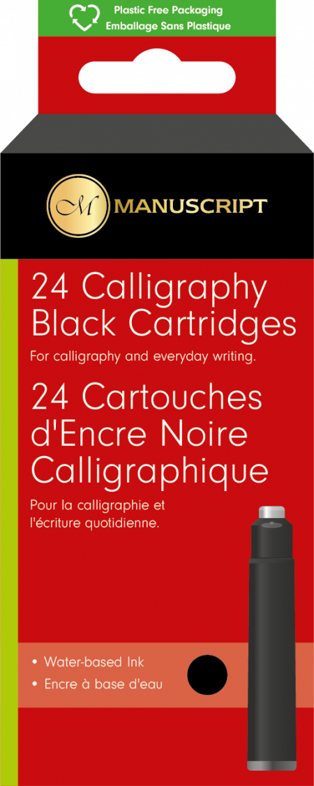 Manuscript Ink Cartridges - Calligraphy Black (Pack of 24)